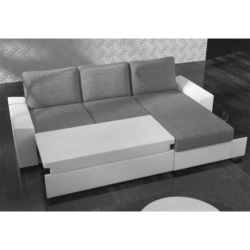 Samt-Ecksofa mit Schlaffunktion - Navarra