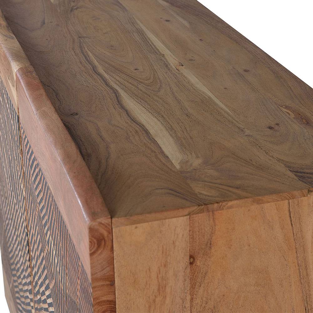 Design Türen-Kommode aus Akazie Massivholz - Merlan