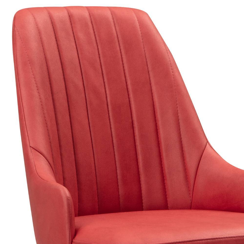 Esstischstühle in Rot Microfaser - Annipurk (2er Set)