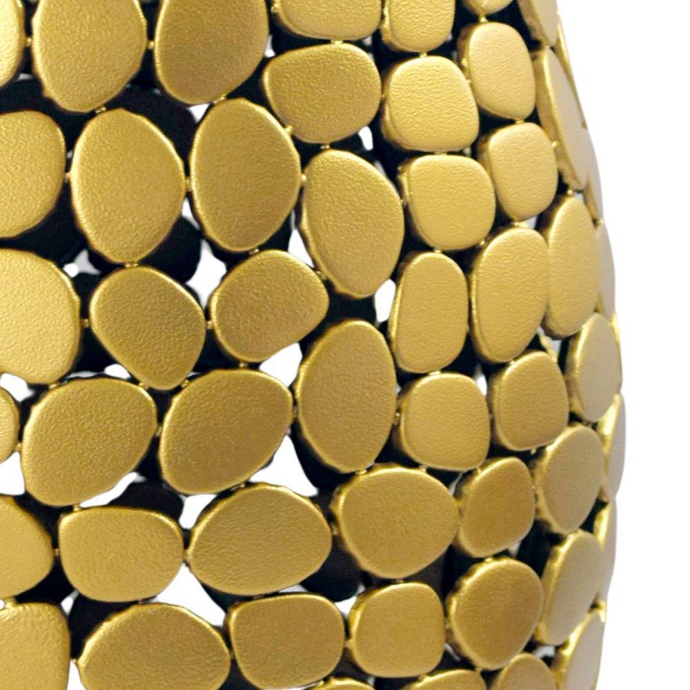 Goldener Beistelltisch aus Aluminium mit einzigartiger Kieselstein-Struktur – Buses