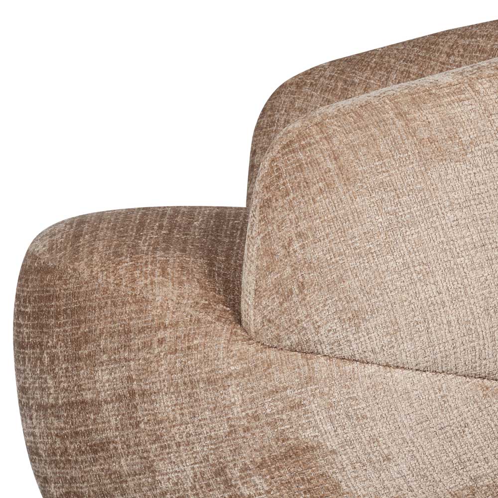 Chenille Drehsessel in Beige - Anvica