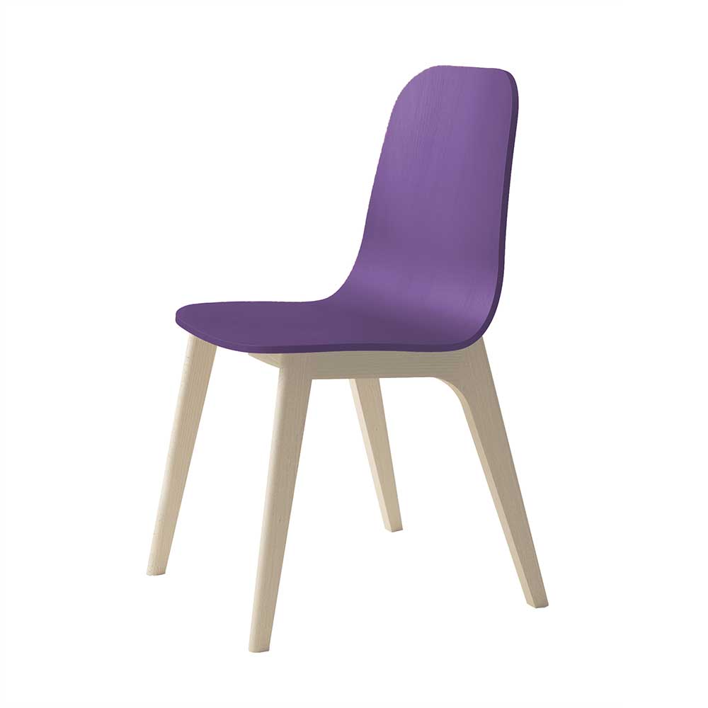Esstisch Stuhl in Violett & Buche gebleicht - Daiana