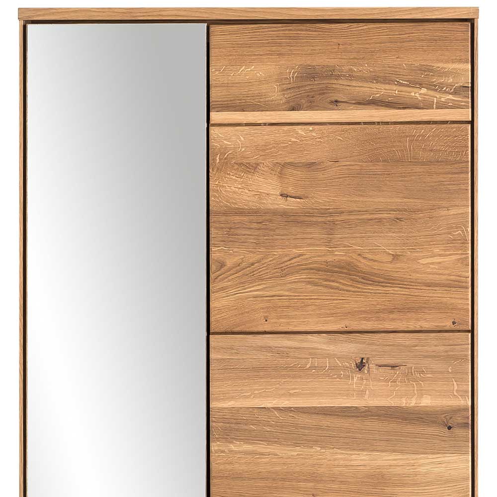 Garderobenschrank mit Spiegel in Eiche - Sennya