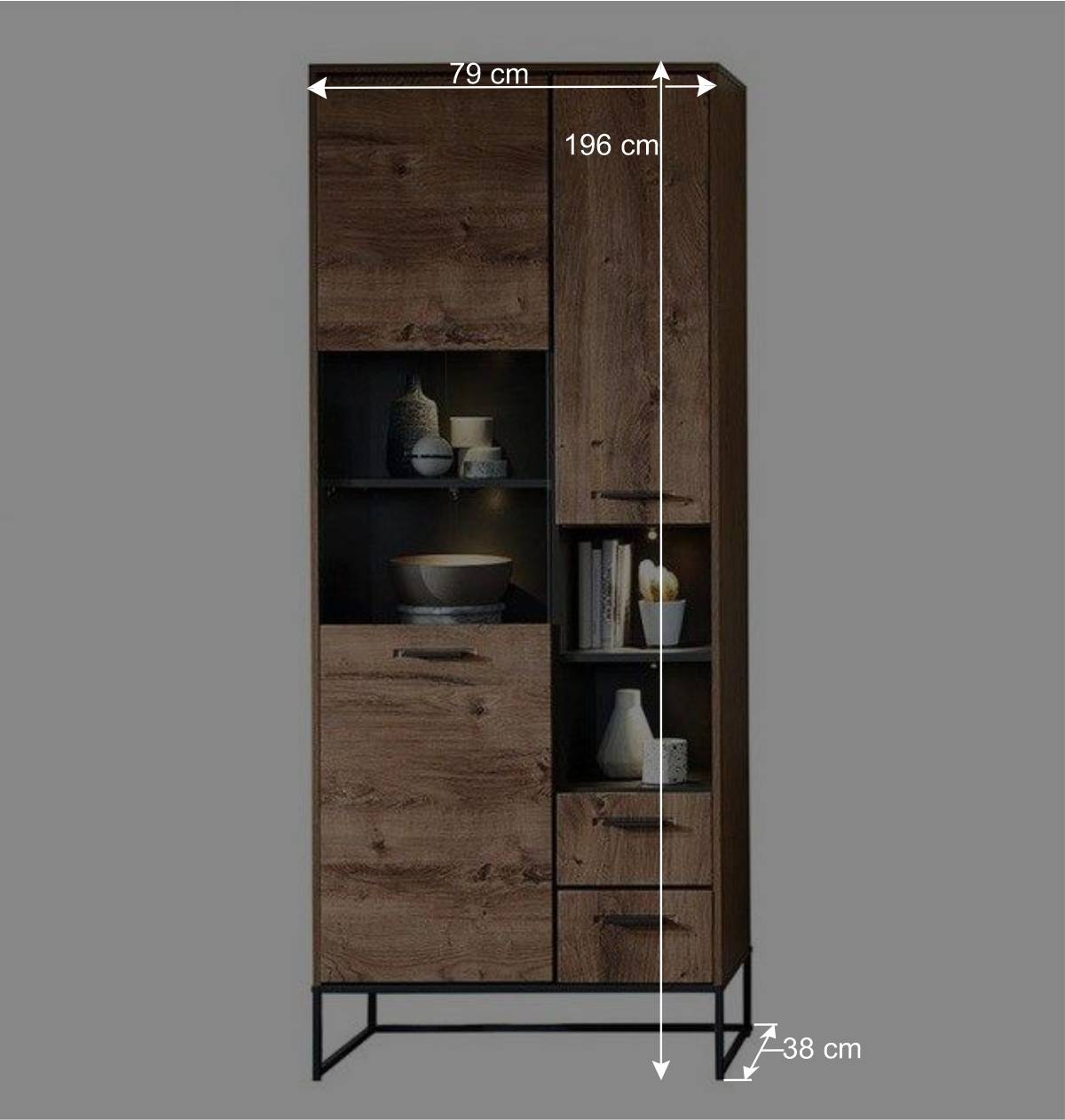 Wohnwand Designmöbel Set - Xindus (vierteilig)