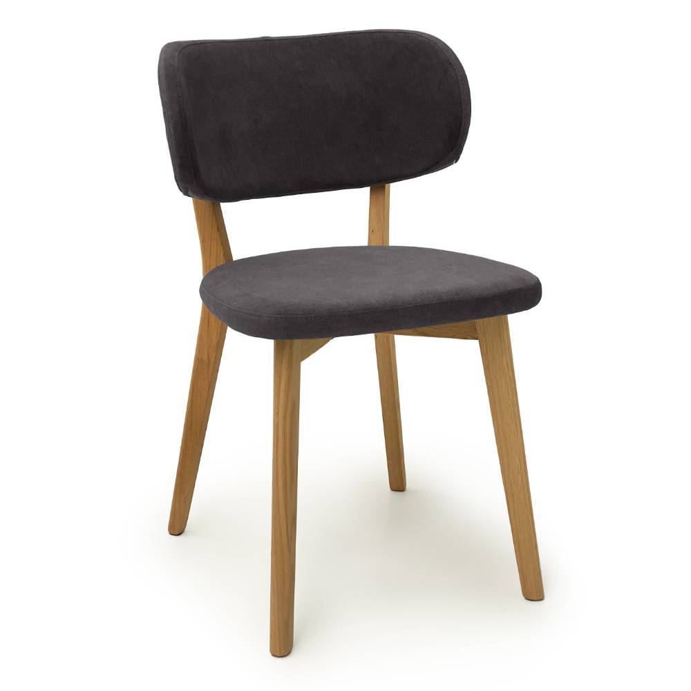 Stoffstühle mit Wildeiche Gestell - Ugian (2er Set)