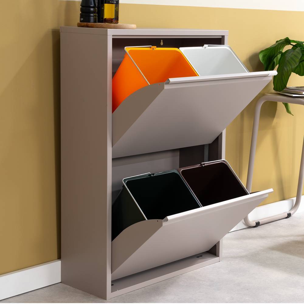 Mülltrenner Schrank mit zwei Klappen - Ayrin