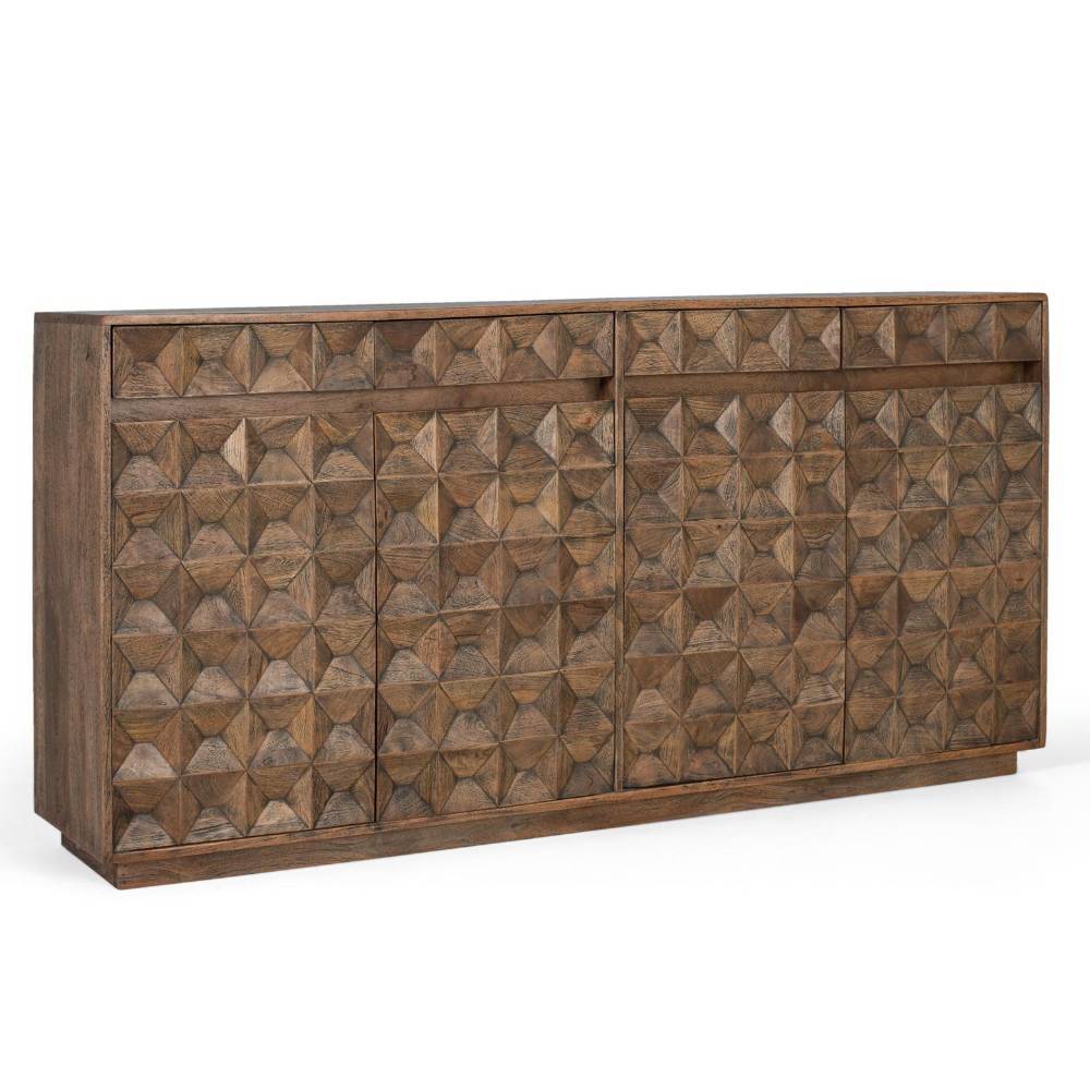 Design-Sideboard aus Mangobaum Massivholz - Arura
