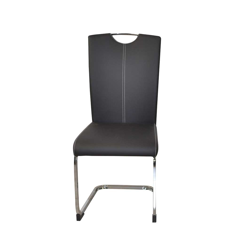 Glastisch & Freischwinger Stühle - Zaparony (fünfteilig)