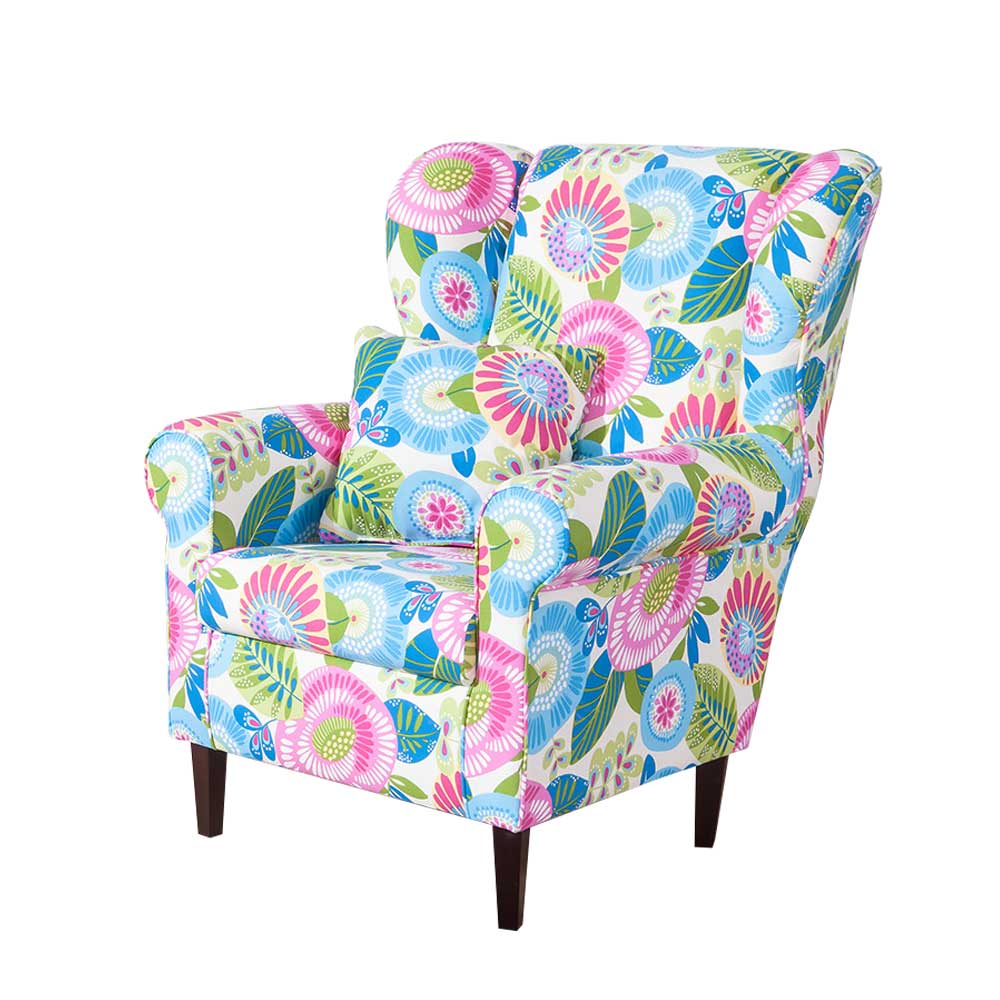 Design Sessel Prismo mit Floral Muster