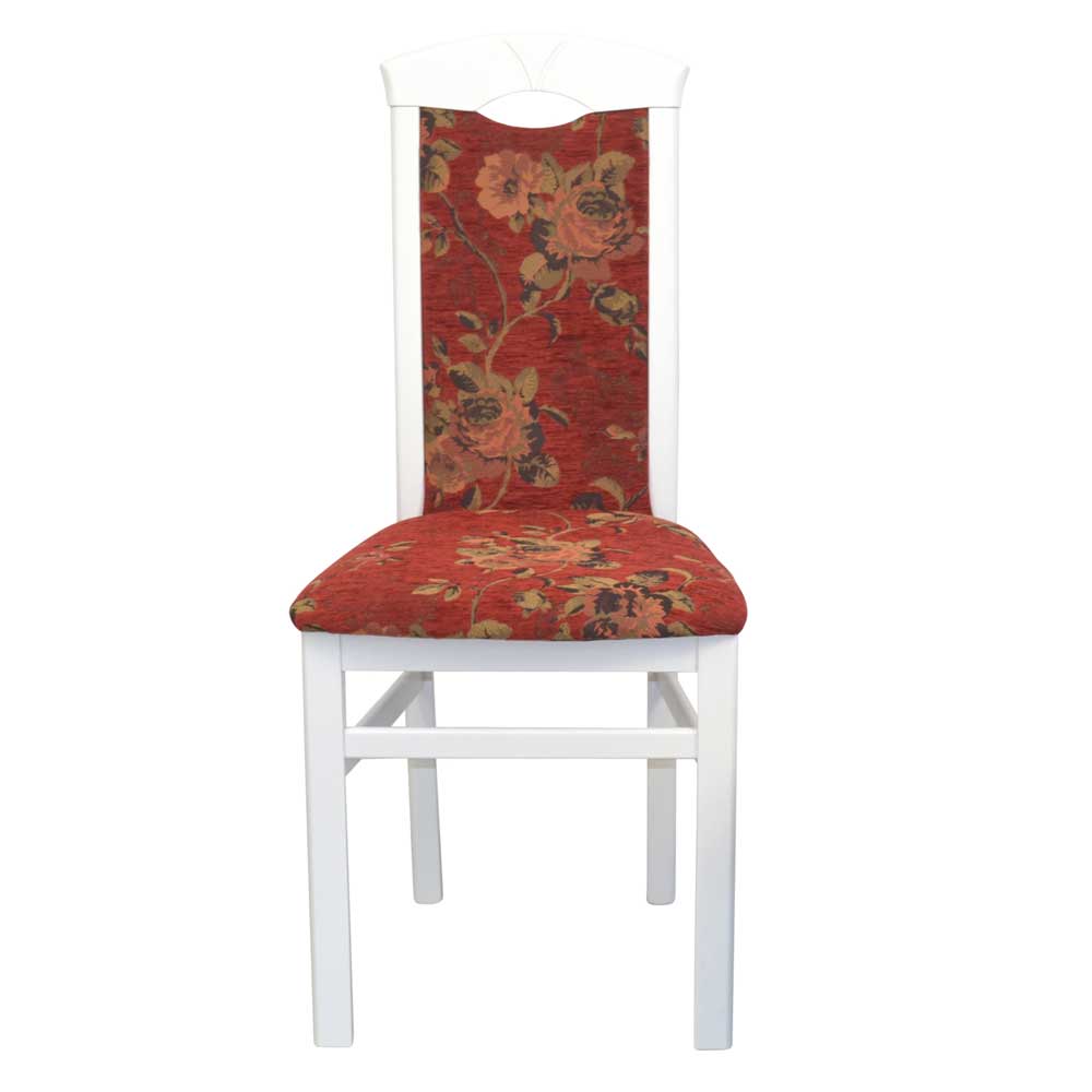 Stühle in Weiß und Rot - Tauranga (2er Set)