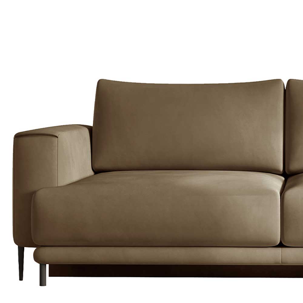Funktionssofa in Beige Veloursbezug - Jamaica