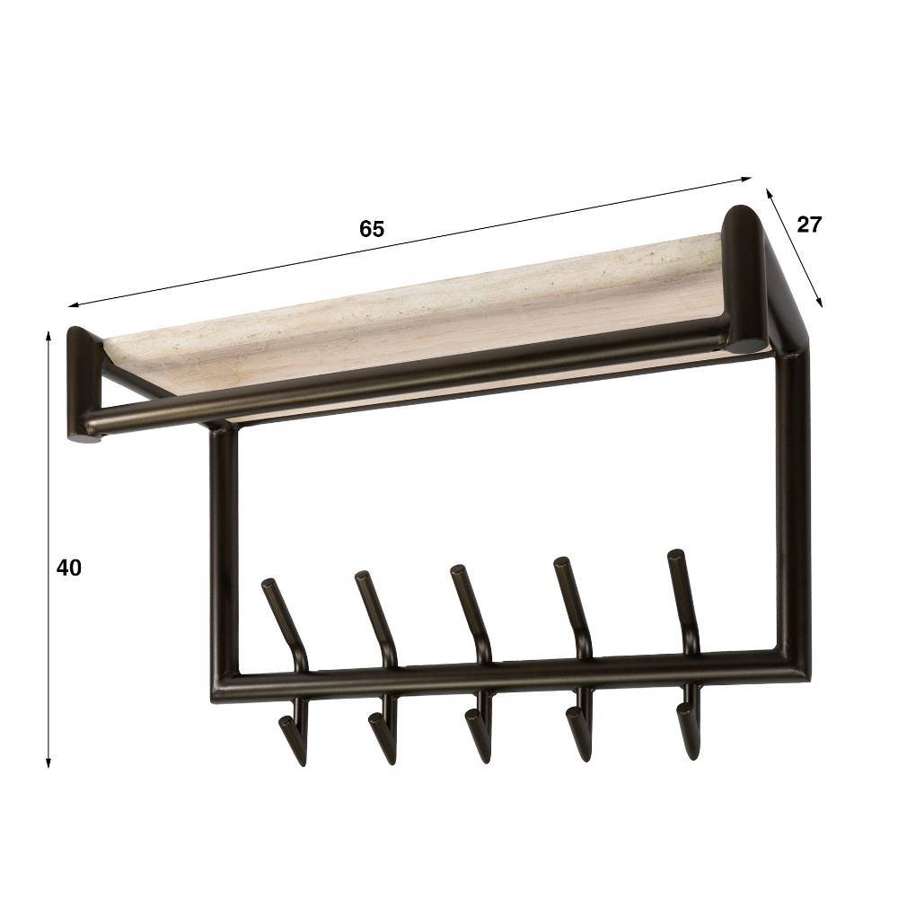 Hängegarderobe im Industrial Stil mit Maßen und Abmessungen für den Eingangsbereich – Matura