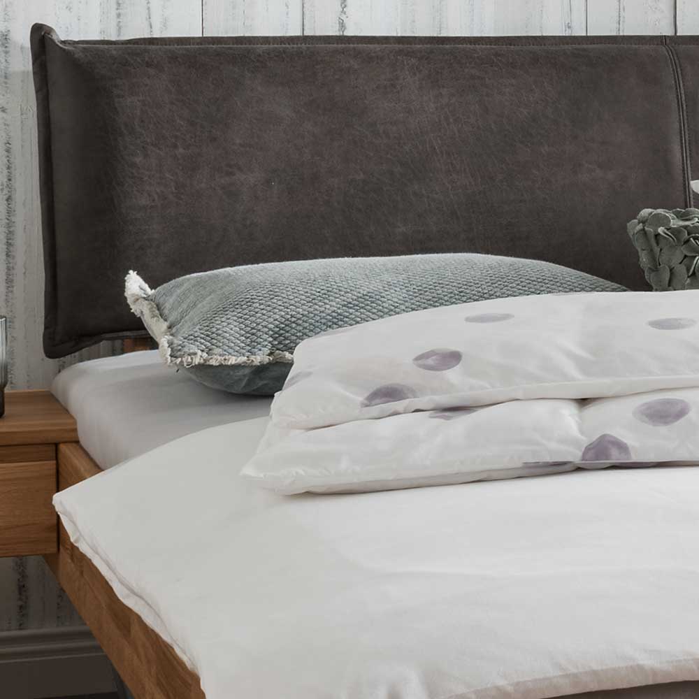 Bett mit Holzrahmen & Metallkufen - Esvilda