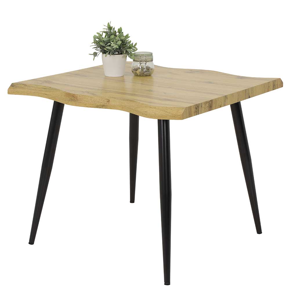 Quadratischer Esstisch mit Baumkanten NB - Ashela