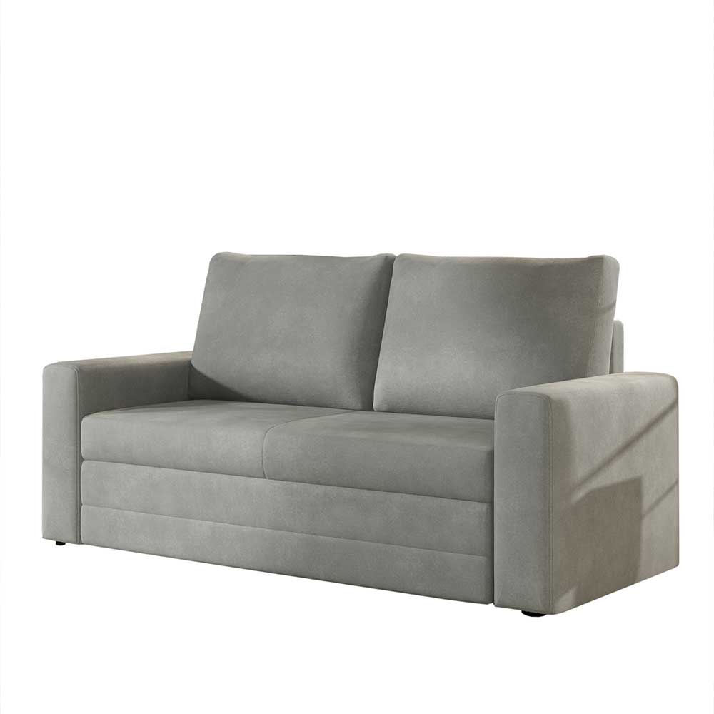 Schlafcouch in Hellgrau Chenille - Ronny