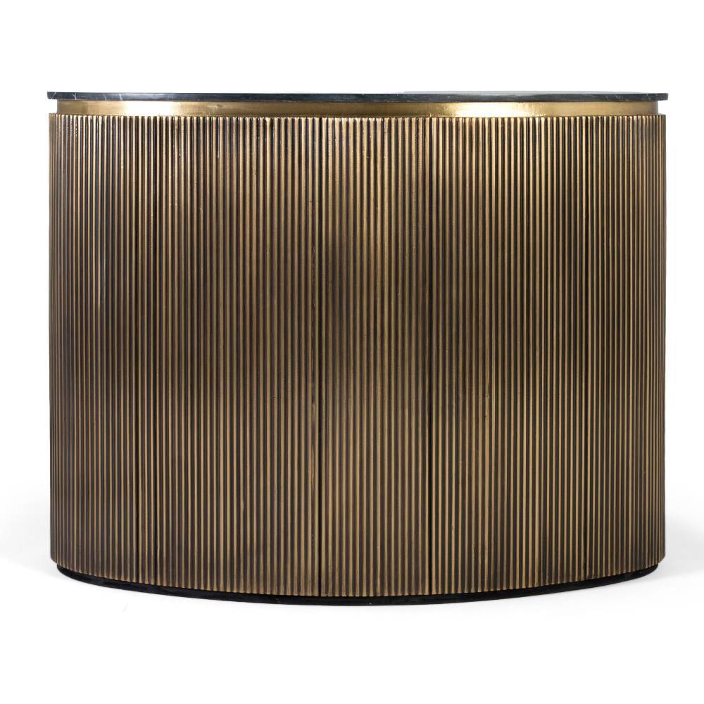 Hausbar Theke in Schwarz und Gold - Vitus