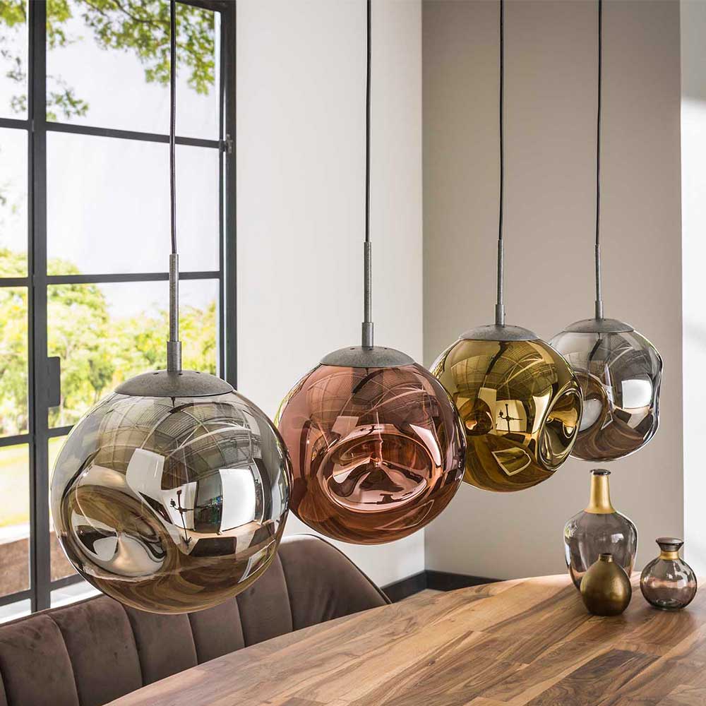 Design Glas für Esstisch - 4-flammig - Silber Gold Kupfer - Furcios