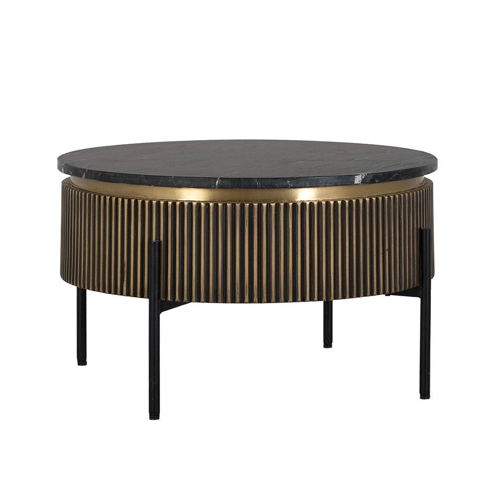 Runder Couchtisch mit Marmorplatte - Hayato