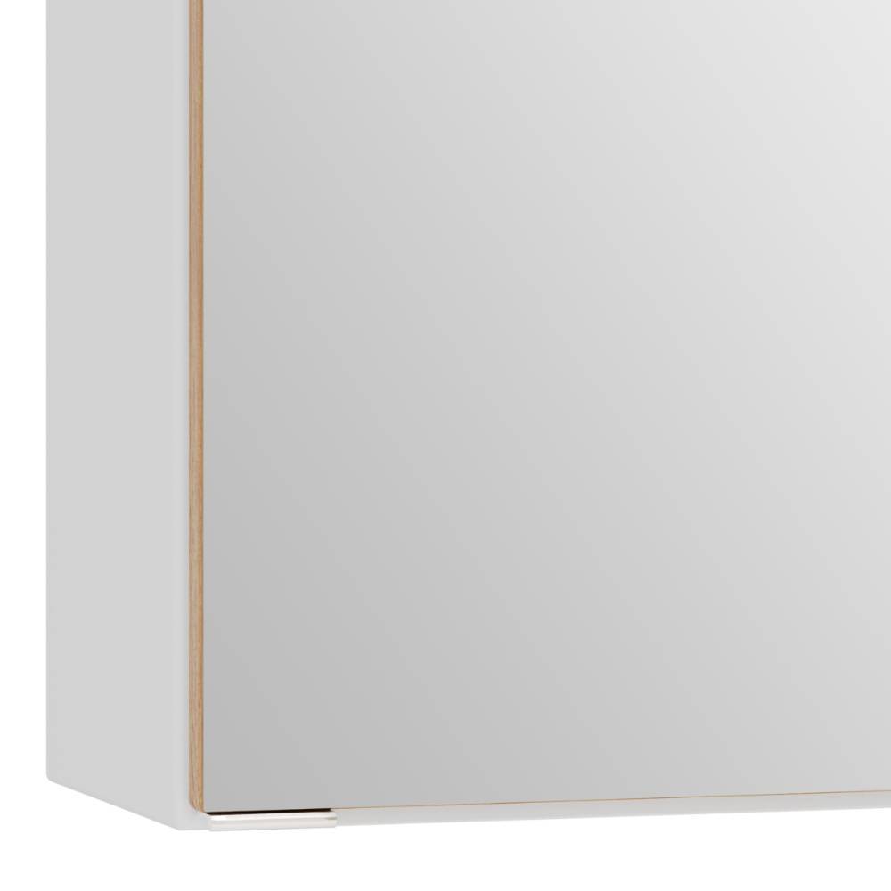 100cm Badezimmer-Spiegelschrank in Mattweiß - Yvonja