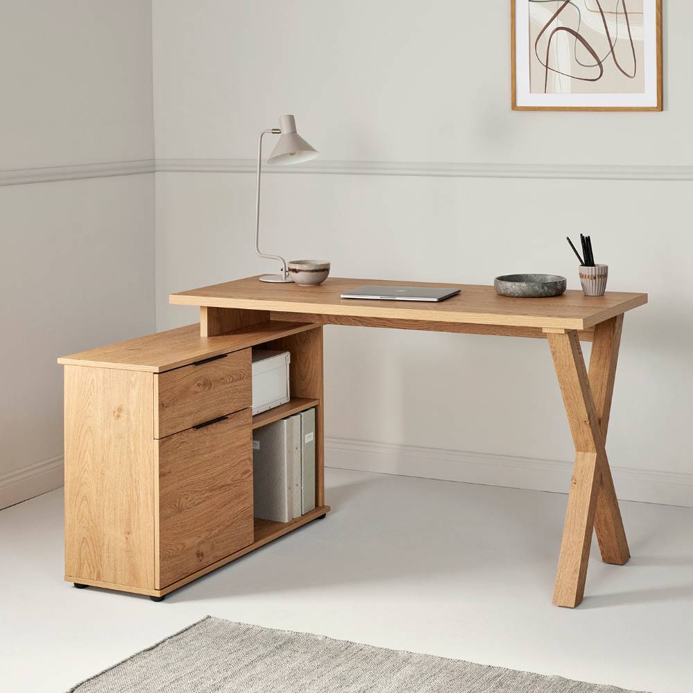 Home Office Arbeitstisch mit Seitenschrank - Elta