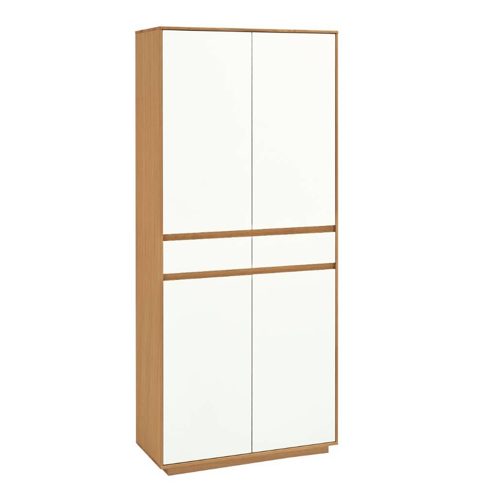 Flurschrank in Weiß und Eiche Bianco - Pablona