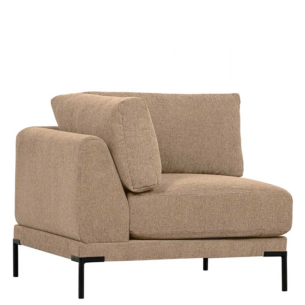 Chenille Eck-Sofamodul in Champagner - Icoleran