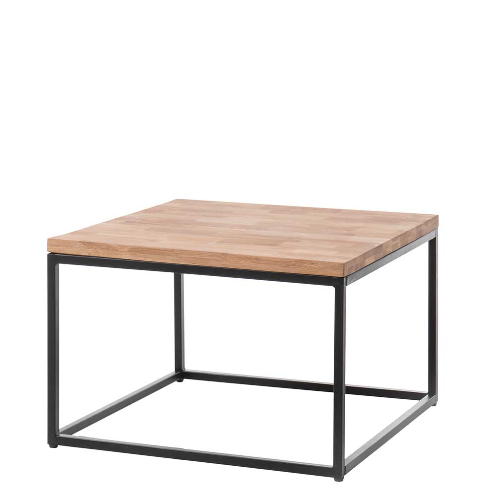 70x70 Couchtisch mit Asteiche Platte - Bigova