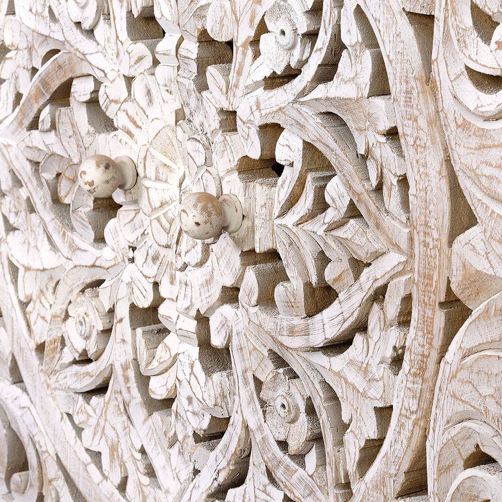 Vintage Türen-Kommode in Holz White Wash - Fudorus