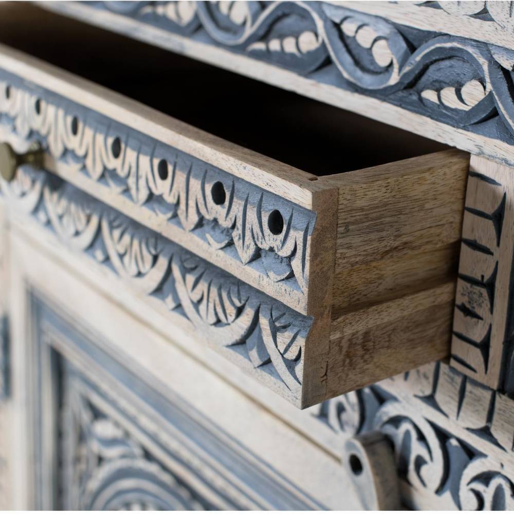 Design-Sideboard in Blaugrau und Sand - Stamforts