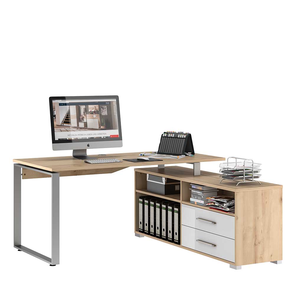 Home Office Schreibtisch mit Regal - Catcher