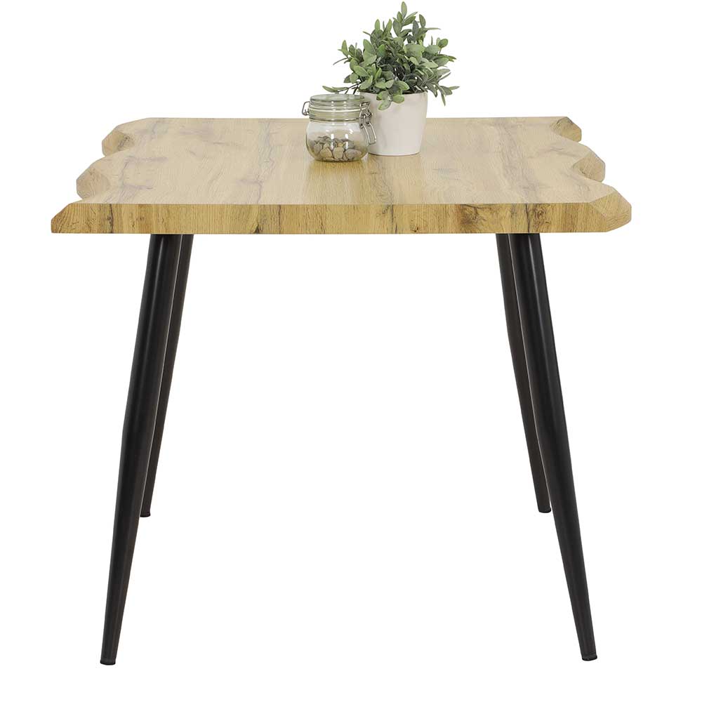 Quadratischer Esstisch mit Baumkanten NB - Ashela