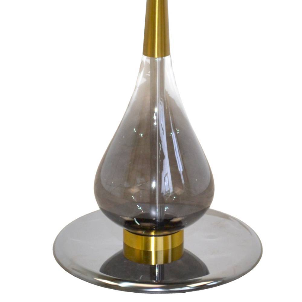 Eleganter Beistelltisch in Grau und Gold - Nenna