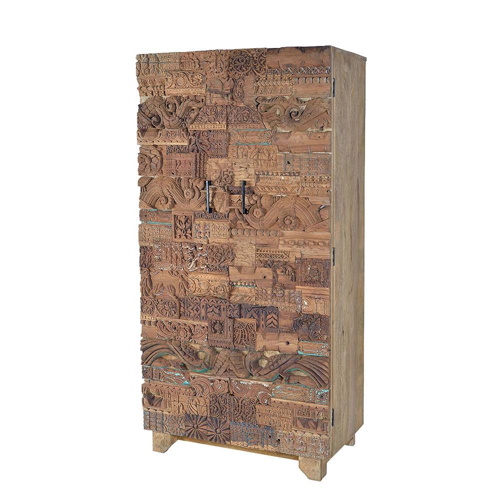 Design Wohnzimmerschrank aus Mangoholz rustikal - Lacid