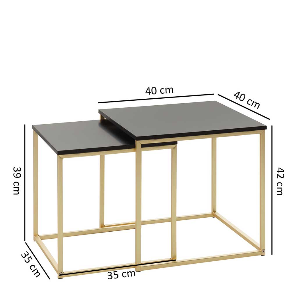 Quadratische Tische 35x35 40x40 - Mialan (zweiteilig)