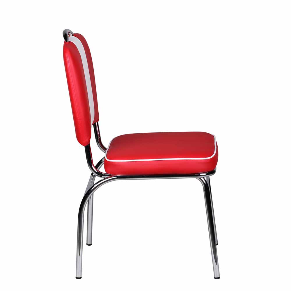 Retro Stuhl Reflecta mit Polsterung und Rückenlehne