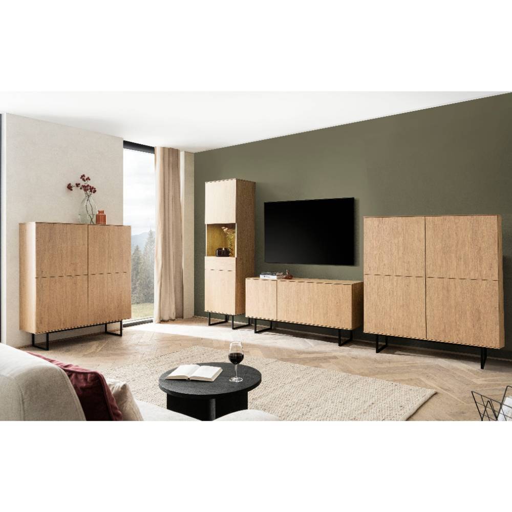 Highboard in Eiche Stone - Jaskin