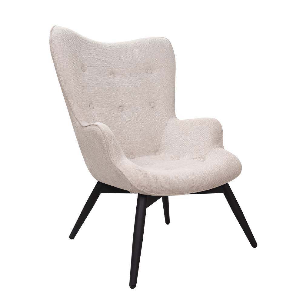 Scandi Chic Sessel in Beige Strukturstoff - Lardias