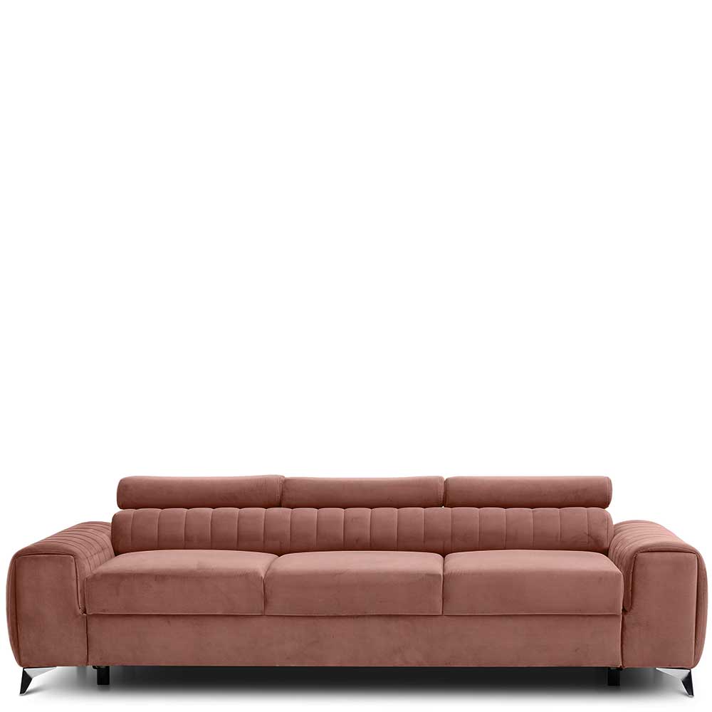 Wohnzimmersofa in Rosenholz Velours - Valverda