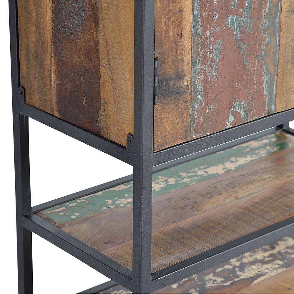 Schrank aus Recyclingholz mit Lackresten - Miriam