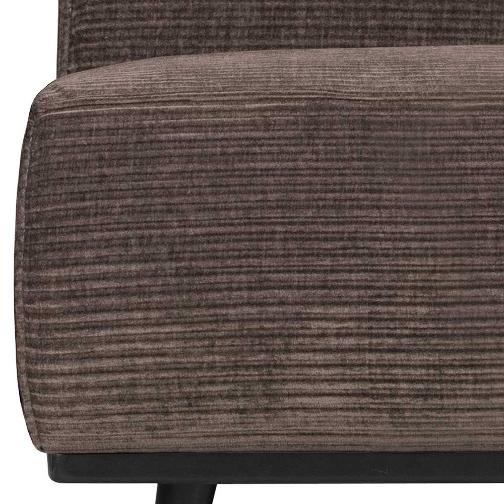 Federkern Sofa-Element aus Breitcord in Taupe - Rusaly