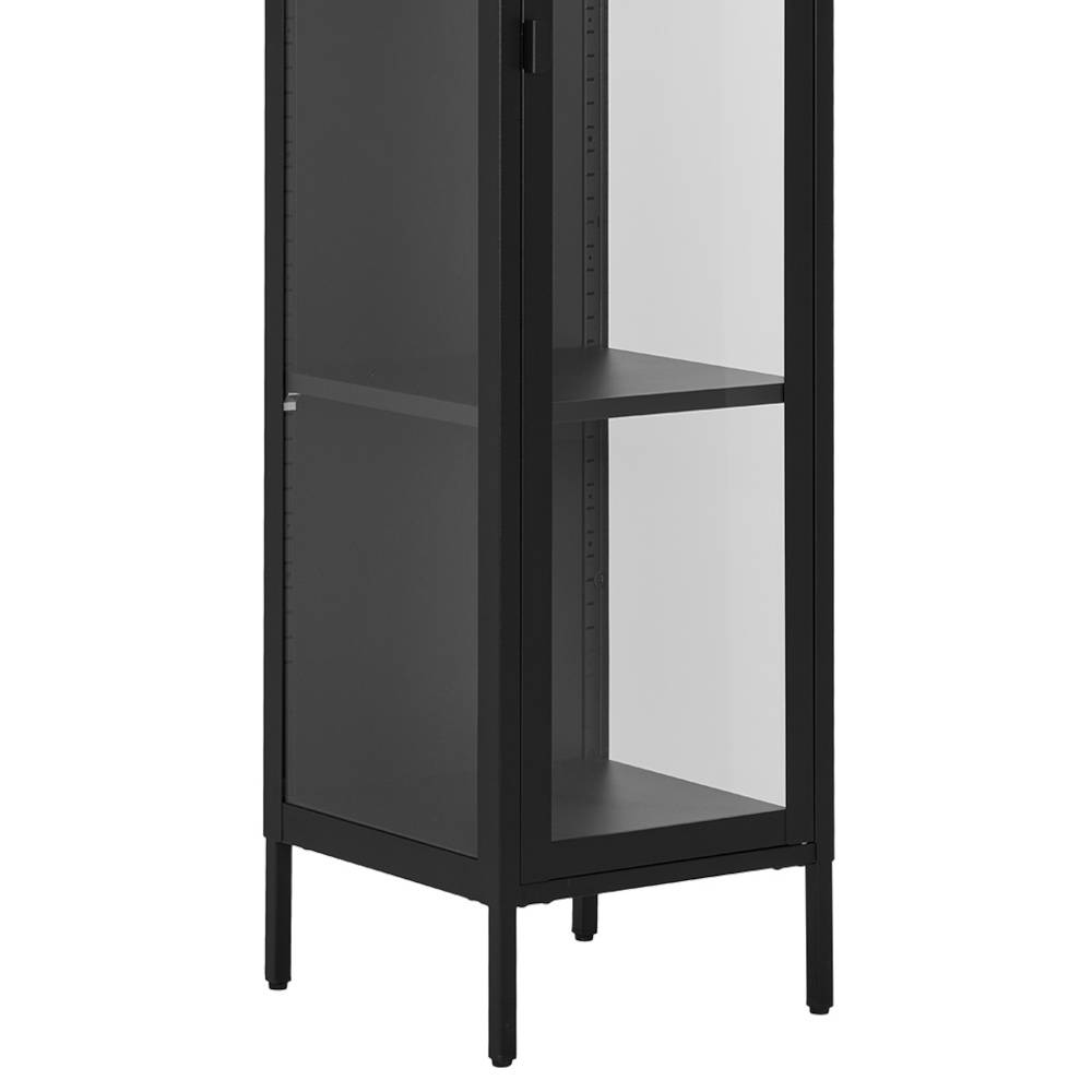 Stahl-Vitrine in Schwarz - Rodicca