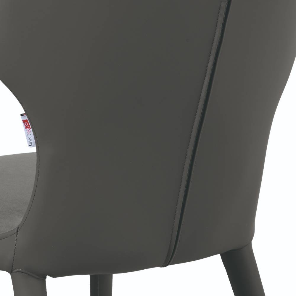 Design Polsterstühle im Material Mix - Navy (2er Set)