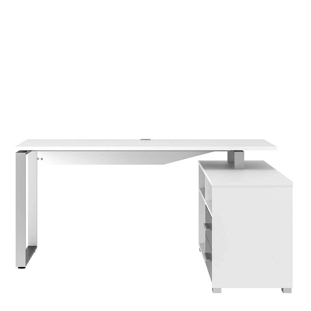 Moderner Schreibtisch mit seitlichem Regal - Ashger