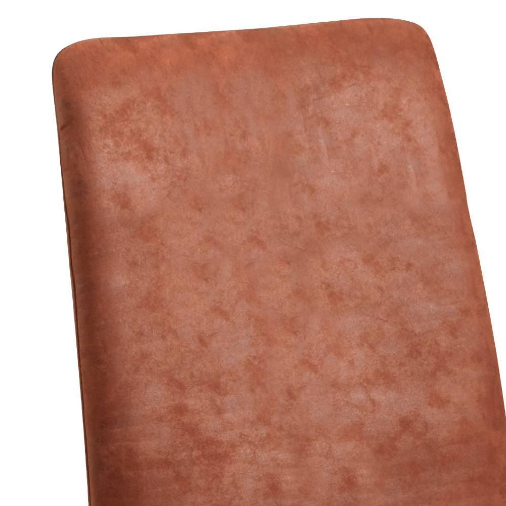 Microfaser-Stühle in Cognac Braun - Oseidon (2er Set)