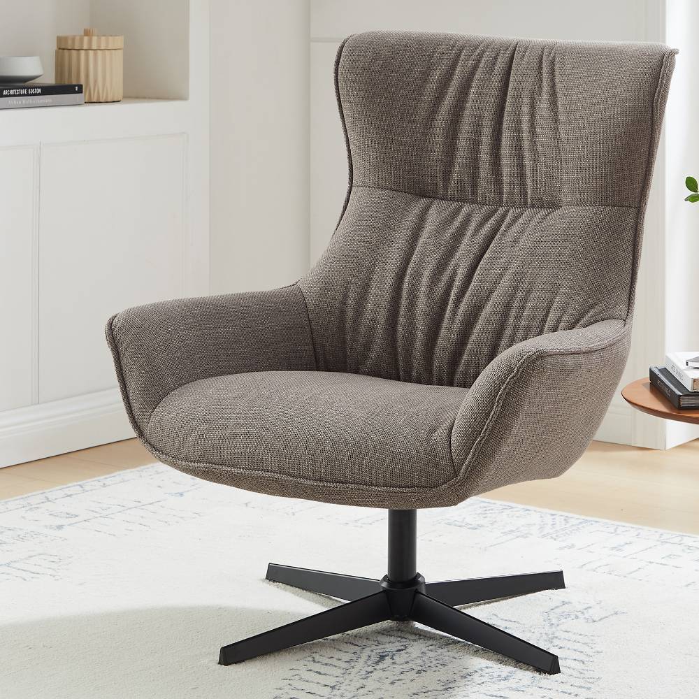 Wohnzimmersessel in Taupe und Schwarz - Cerado