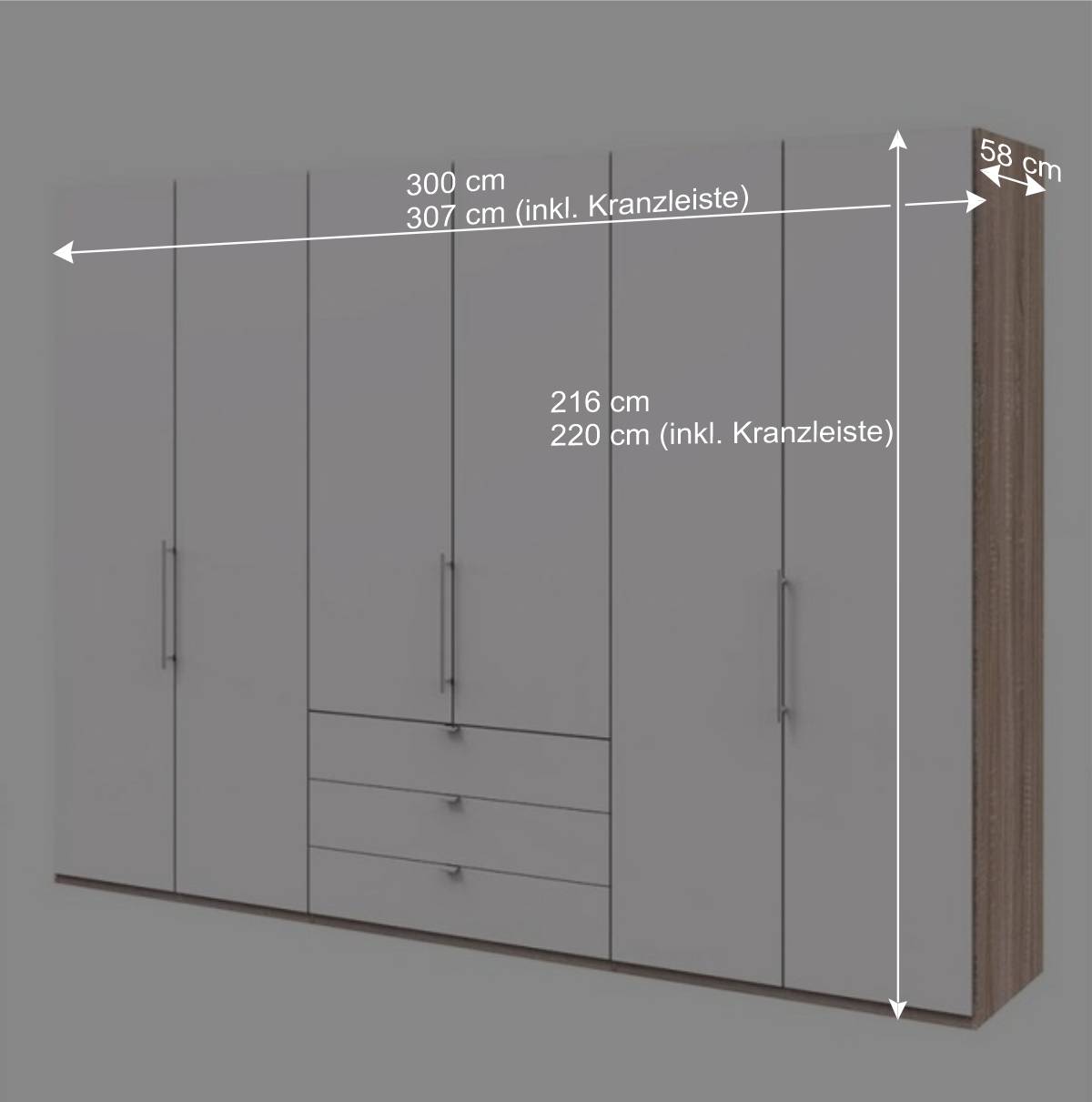 Schlafzimmerkleiderschrank mit Gleittüren - Vaclyn I