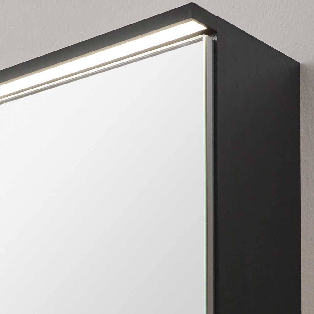 Schwarzer Spiegelschrank mit Doppeltür - Tariha