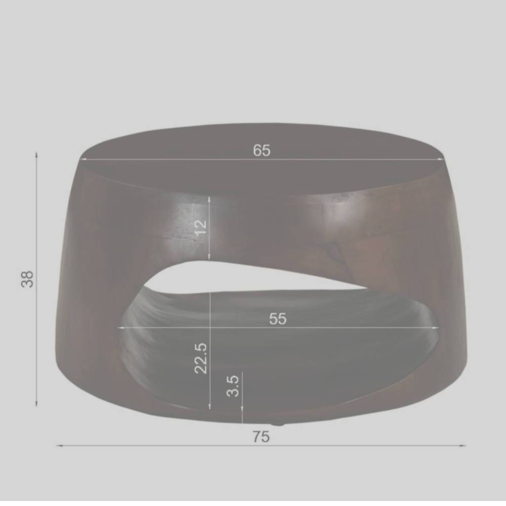 Design-Sofatisch in Schwarz - Oglio