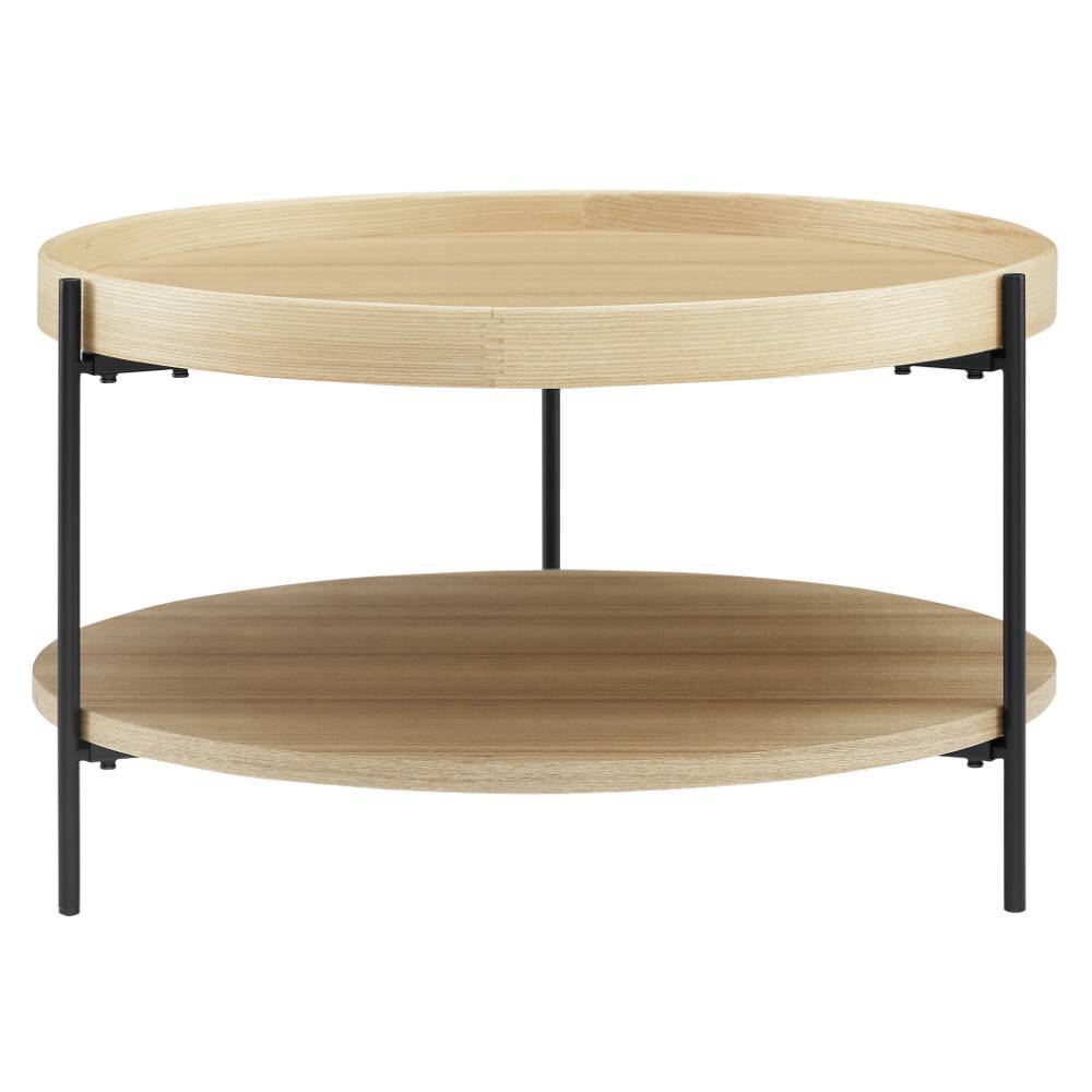 Runder Couchtisch mit Esche Furnier - Calcarizo