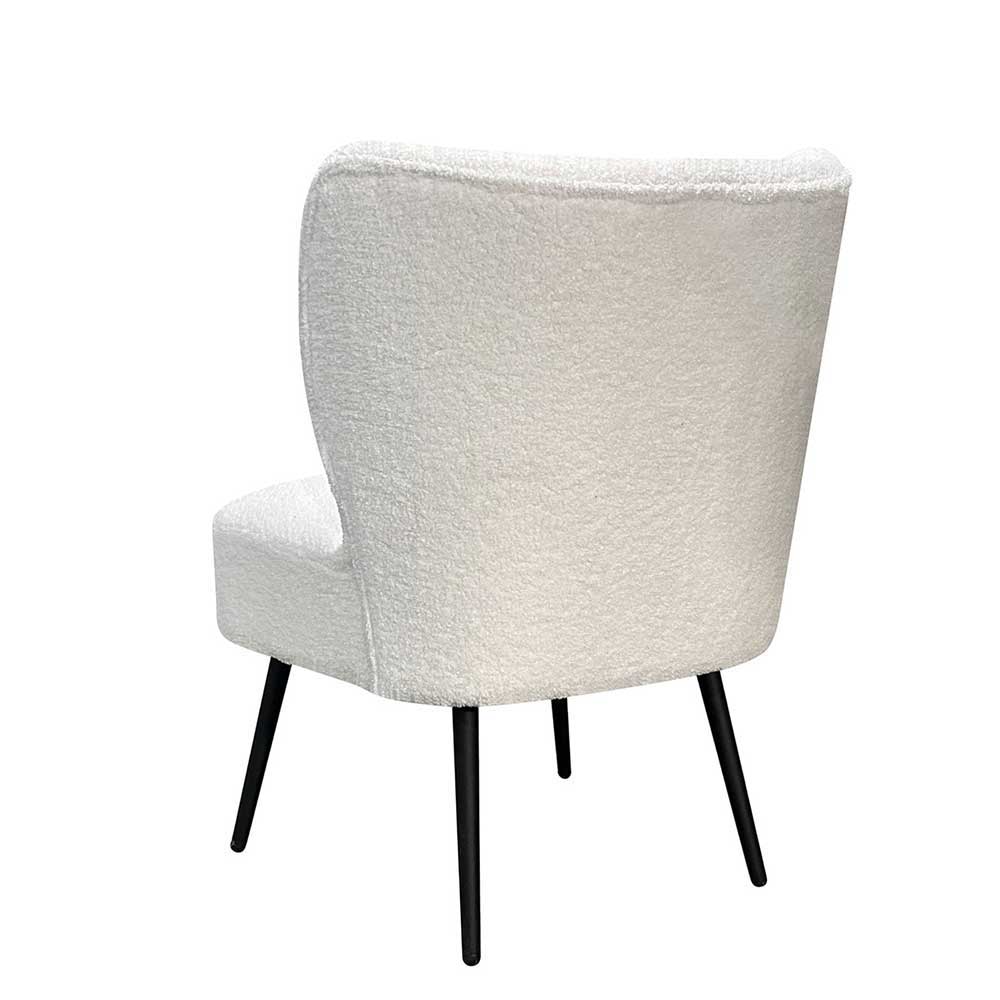 Webplüsch Sessel in Offwhite - Frenanda